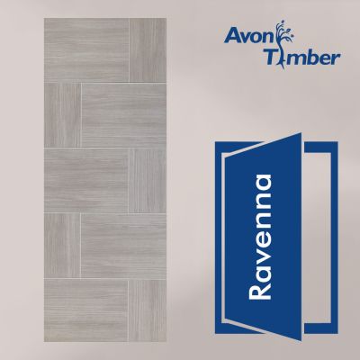 Ravenna Pre-Finished White Grey Laminate Internal Door 