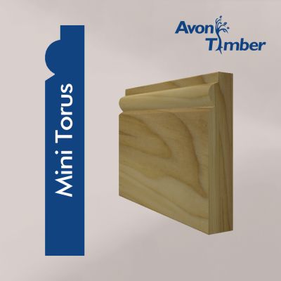 Solid Tulipwood Mini Torus Skirting (Per Metre)