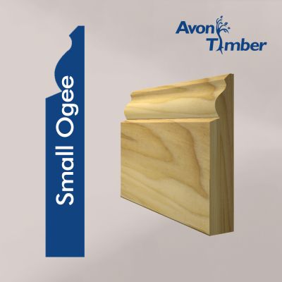 Solid Tulipwood Small Ogee Skirting (Per Metre)